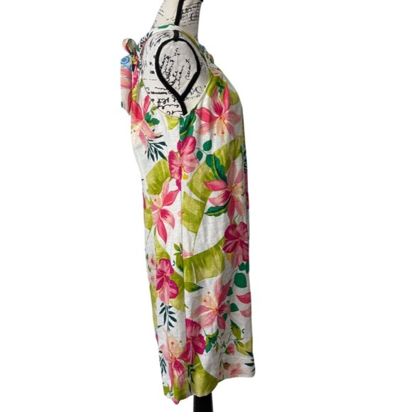 Tommy Bahama Lava Actually Linen-Blend Halter Dress Tropical Sundress Size M - Picture 5 of 9